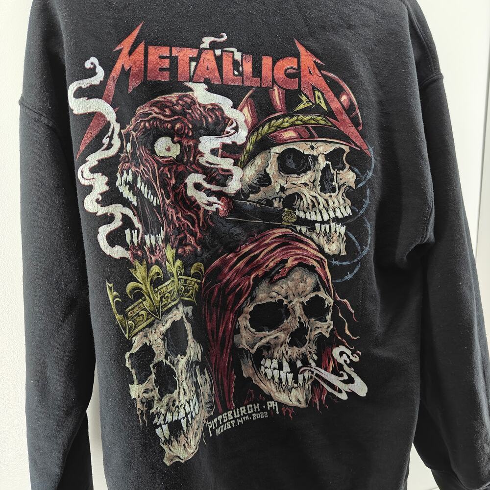 Metallica Four Horsemen Pittsburgh 2022 Pullover Black Hoodie Adult Medium